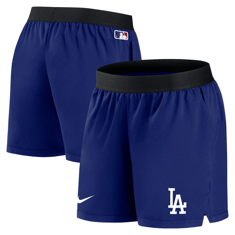 Short Nike Royal Los Angeles Dodgers Authentic Collection Team Performance pour femme