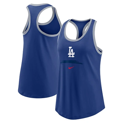 Women's Nike  Royal Los Angeles Dodgers City Connect Tri-Blend Tank Top