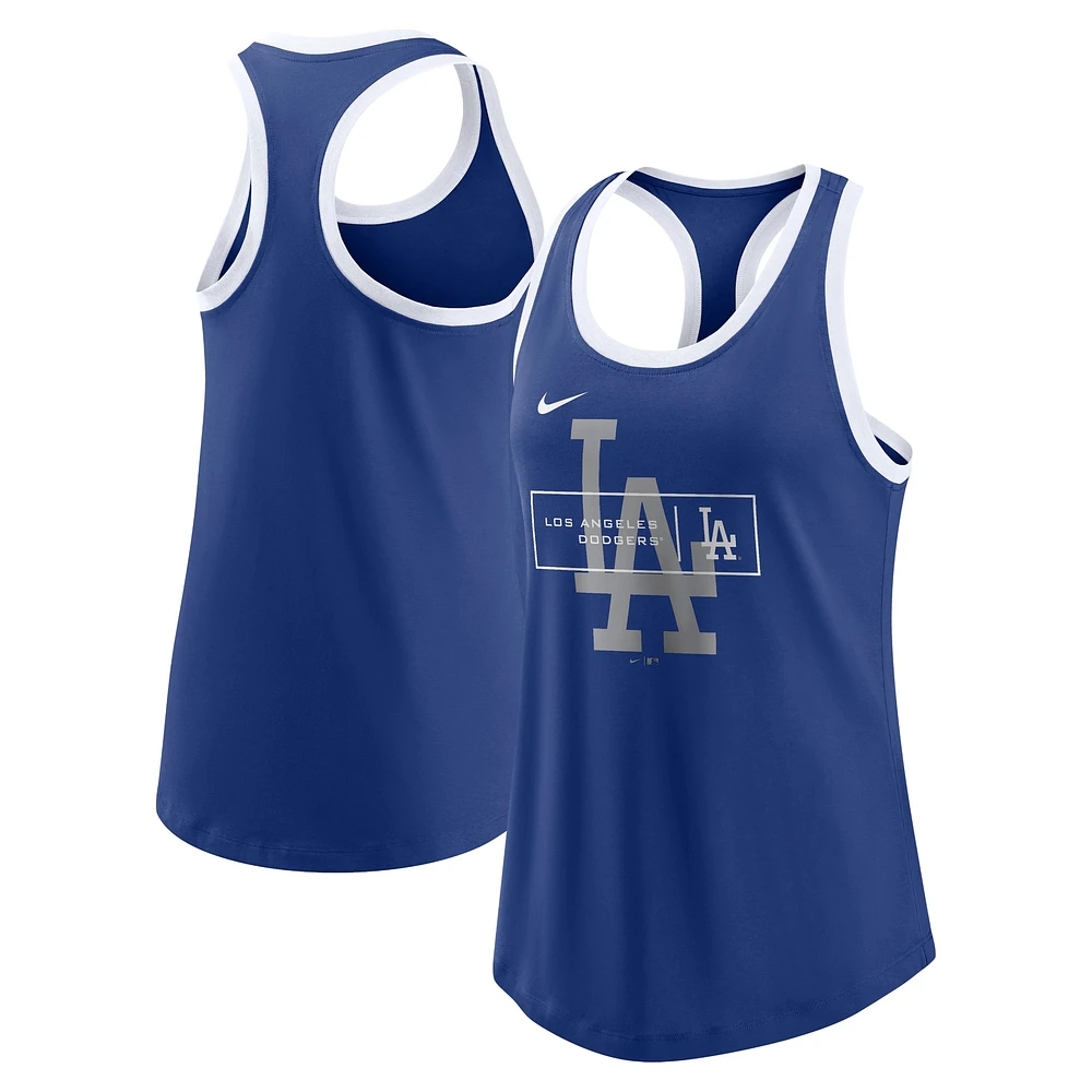 NUT DODGRS ROYAL WHIT NIKE LOGO X-RAY RACERBACK TANK POUR FEMMES