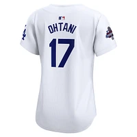 Maillot Nike Shohei Ohtani pour femme, édition limitée, Los Angeles Dodgers, domicile, champions de la série mondiale 2024