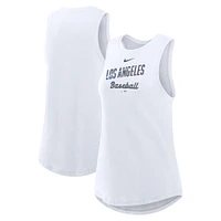 Débardeur Nike City Connect Tricode à col montant pour femme, blanc, des Los Angeles Dodgers