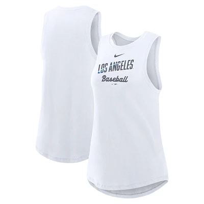 Débardeur Nike City Connect Tricode à col montant pour femme, blanc, des Los Angeles Dodgers