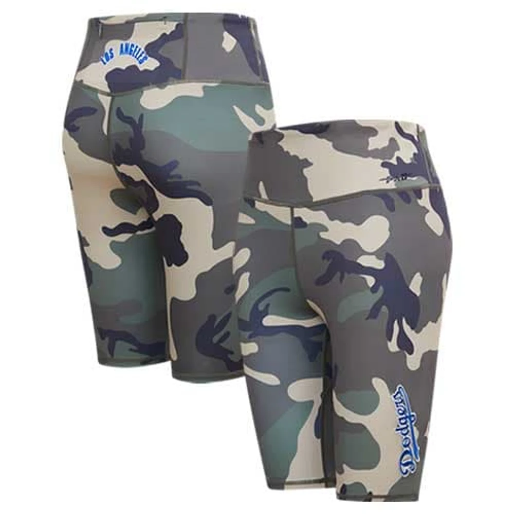 Short de vélo à imprimé intégral Pro Standard Camo Los Angeles Dodgers pour femmes