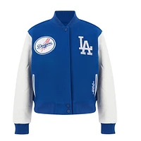 Women's Pro Standard  Royal Los Angeles Dodgers Game Day Classics Wool Full-Zip Varsity Jacket