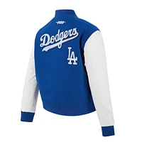 Women's Pro Standard  Royal Los Angeles Dodgers Game Day Classics Wool Full-Zip Varsity Jacket
