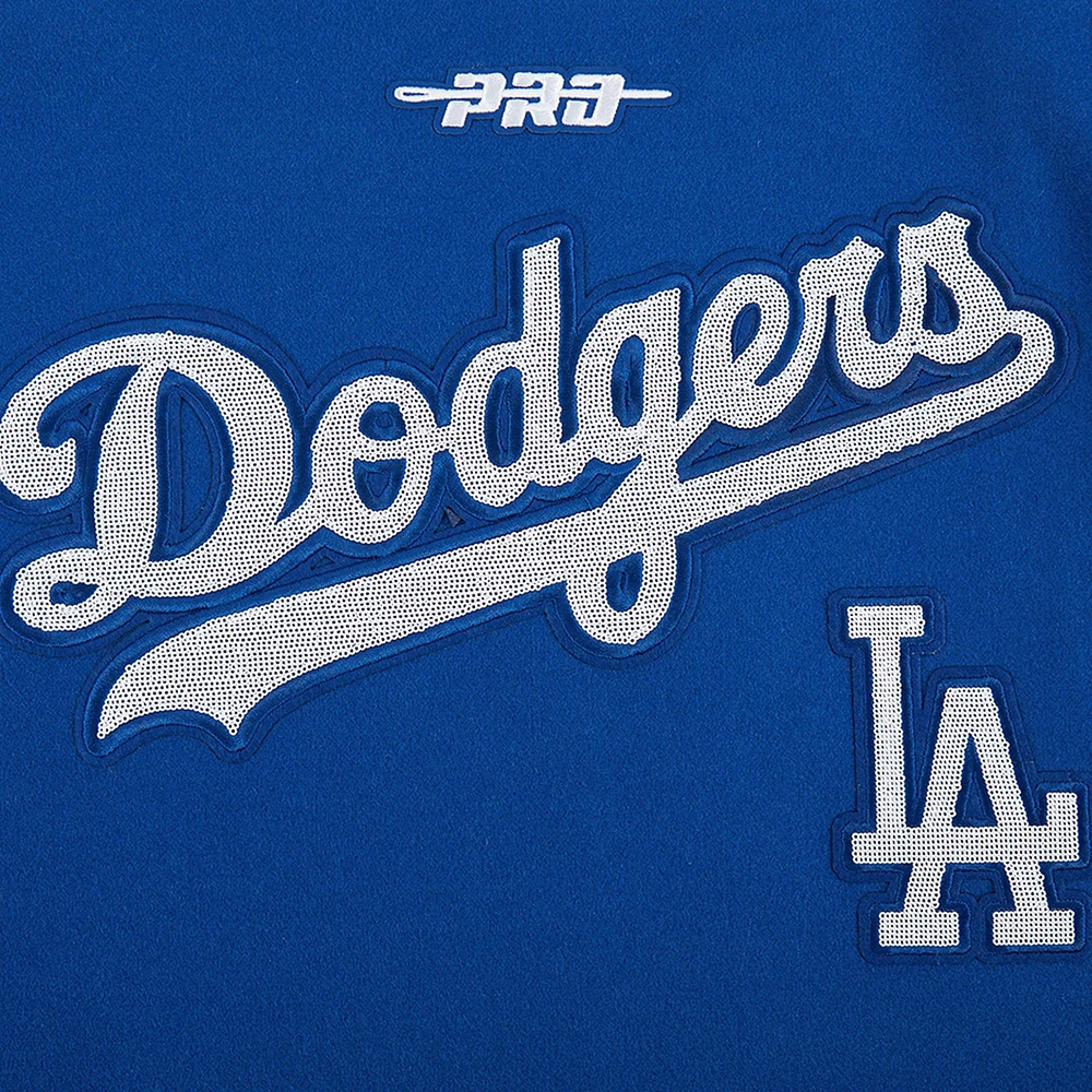 Women's Pro Standard  Royal Los Angeles Dodgers Game Day Classics Wool Full-Zip Varsity Jacket