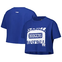 Women's Pro Standard Royal Los Angeles Dodgers Made To Play Boxy Cropped T-Shirt