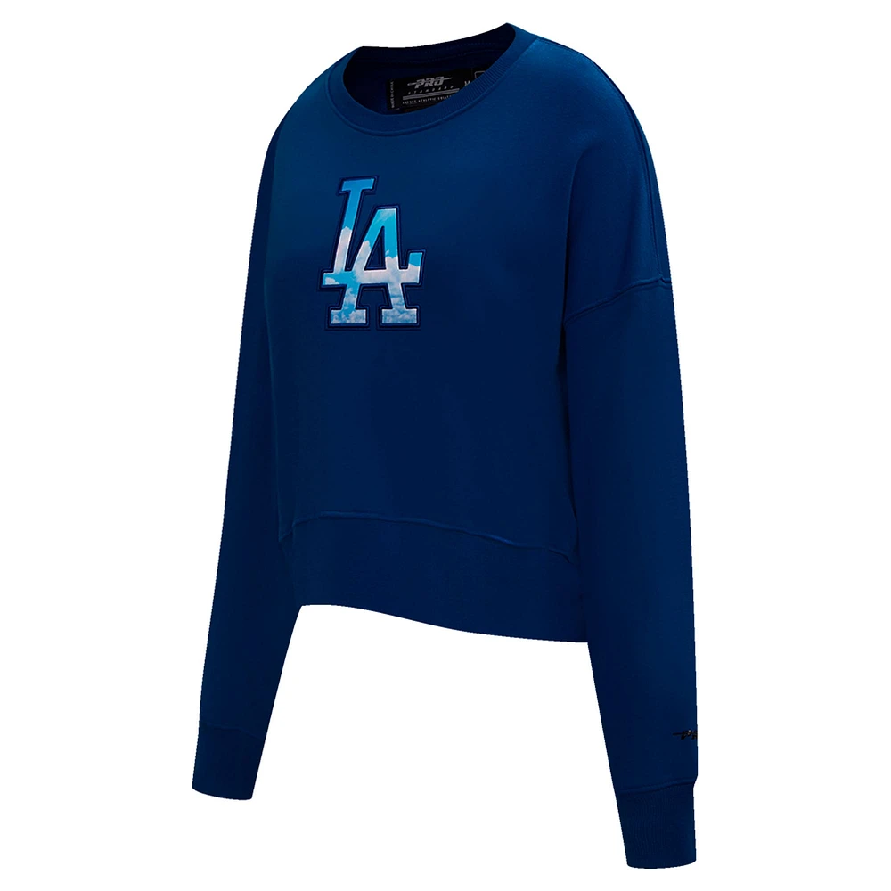 Women's Pro Standard Royal Los Angeles Dodgers Painted Sky Pullover Sweatshirt