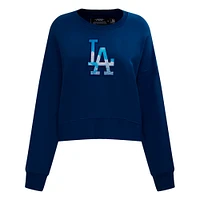 Women's Pro Standard Royal Los Angeles Dodgers Painted Sky Pullover Sweatshirt