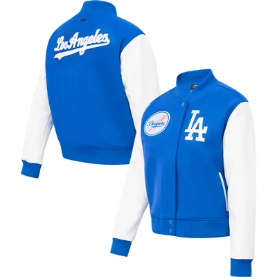 Los Angeles Dodgers Pro Standard Women's Wool Full-Zip Varsity Jacket - Royal