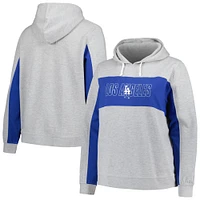 Women's Profile Heather Gray Los Angeles Dodgers Plus Pullover Jersey Hoodie