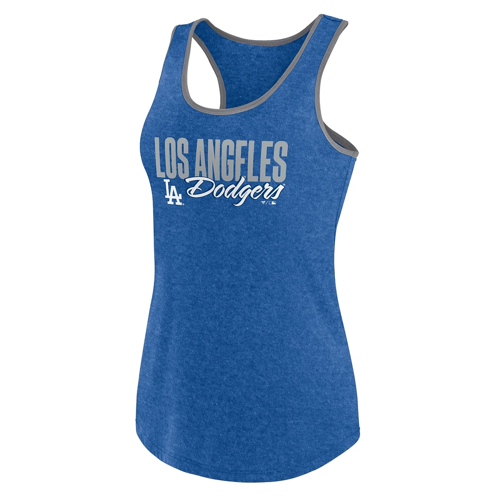 Women's Profile Royal Los Angeles Dodgers Plus Racerback Tank Top