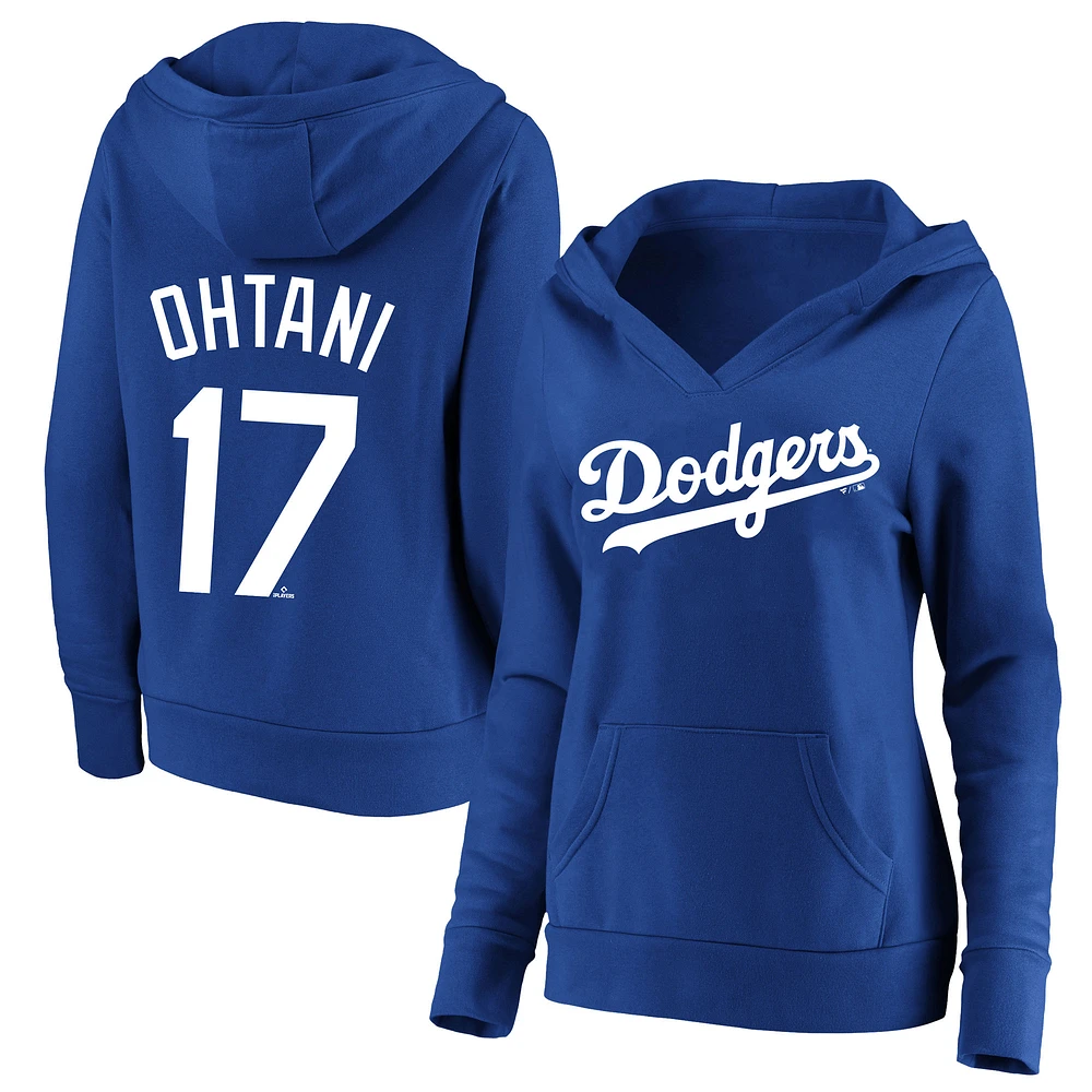 Women's Profile Shohei Ohtani Royal Los Angeles Dodgers Plus Name & Number Pullover Hoodie