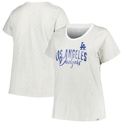 T-shirt léopard Profile Los Angeles Dodgers blanc grande taille pour femme