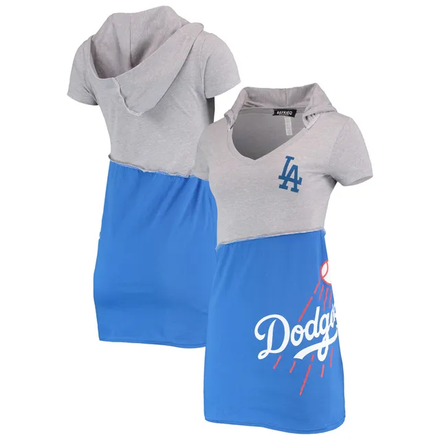 Majestic Threads Los Angeles Dodgers Tri-Blend Logo Long Sleeve T
