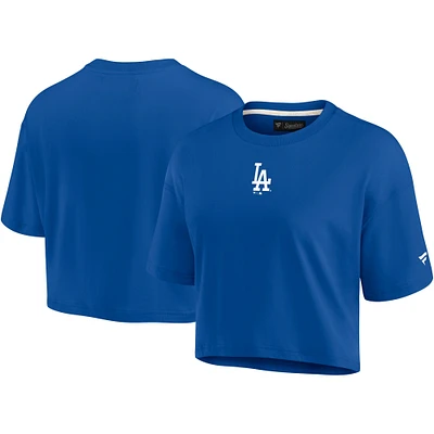 Women's Royal Los Angeles Dodgers Elements Super Soft Boxy Cropped T-Shirt