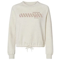 Sweat-shirt à carreaux ton sur doux comme un raisin pour femme des Dodgers de Los Angeles