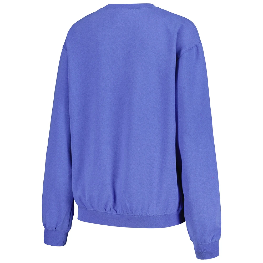 Sweat-shirt à colorant pigmenté pour femmes, doux comme un raisin, Royal Los Angeles Dodgers