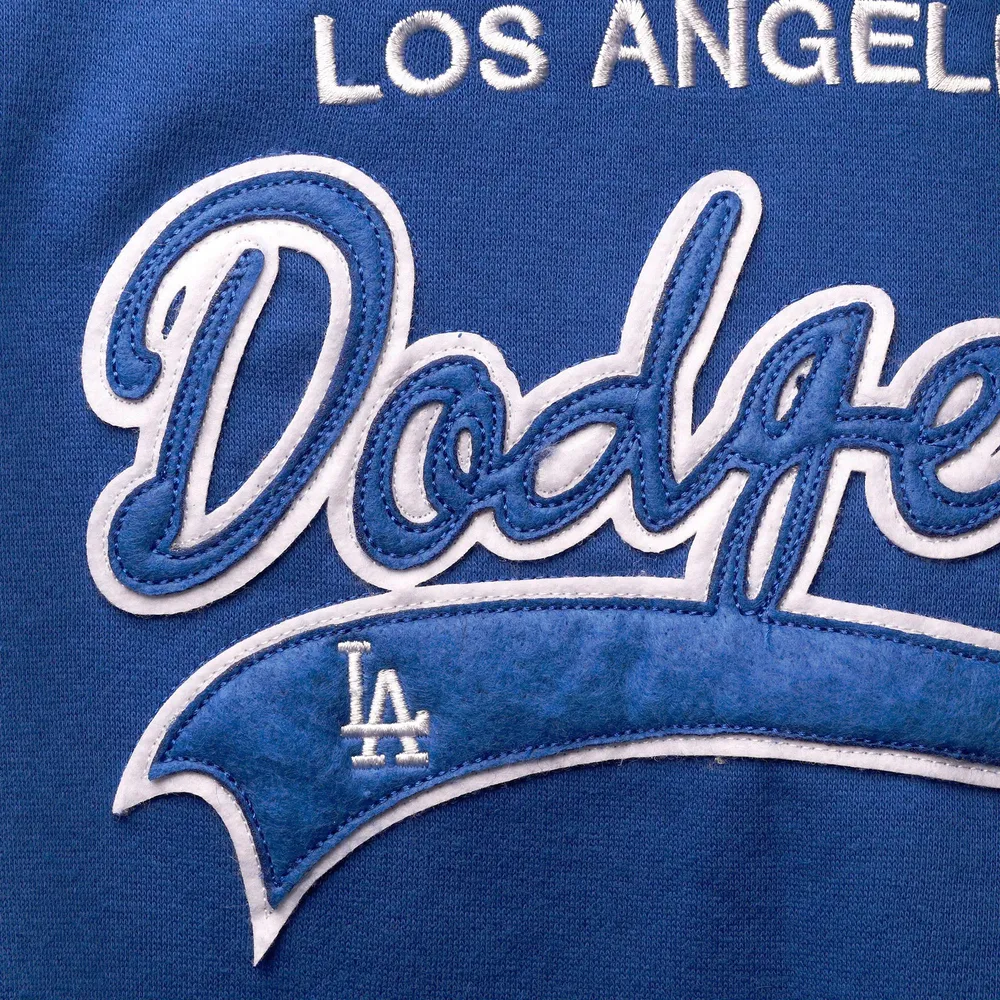 Sweat à capuche fendu sur le côté des Dodgers de Los Angeles Royal pour femme, taille plus, doux comme un raisin