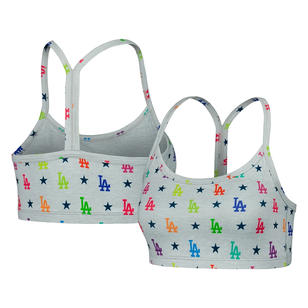 Women's Terez Gray Los Angeles Dodgers TLC Rainbow Bra