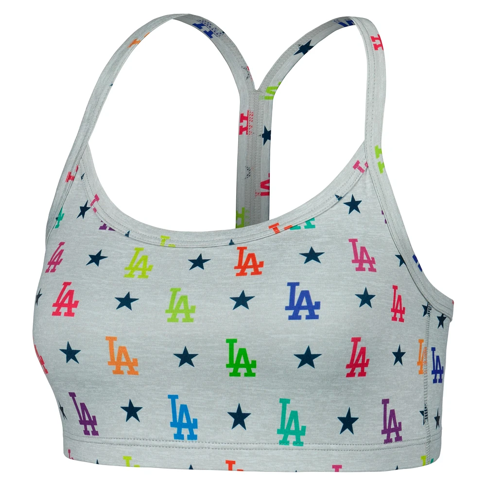 Women's Terez Gray Los Angeles Dodgers TLC Rainbow Bra