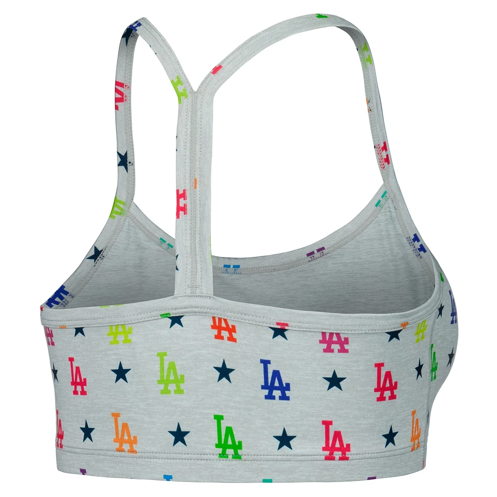 Women's Terez Gray Los Angeles Dodgers TLC Rainbow Bra