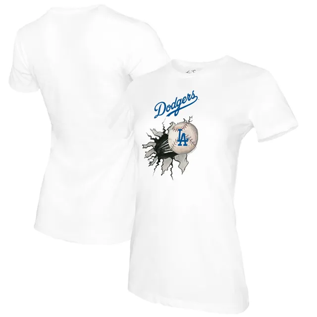 Toddler Tiny Turnip White Los Angeles Dodgers Baseball Crossbats T-Shirt