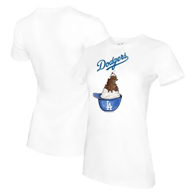 Women's Tiny Turnip White Los Angeles Dodgers Bronto T-Shirt Size: Small