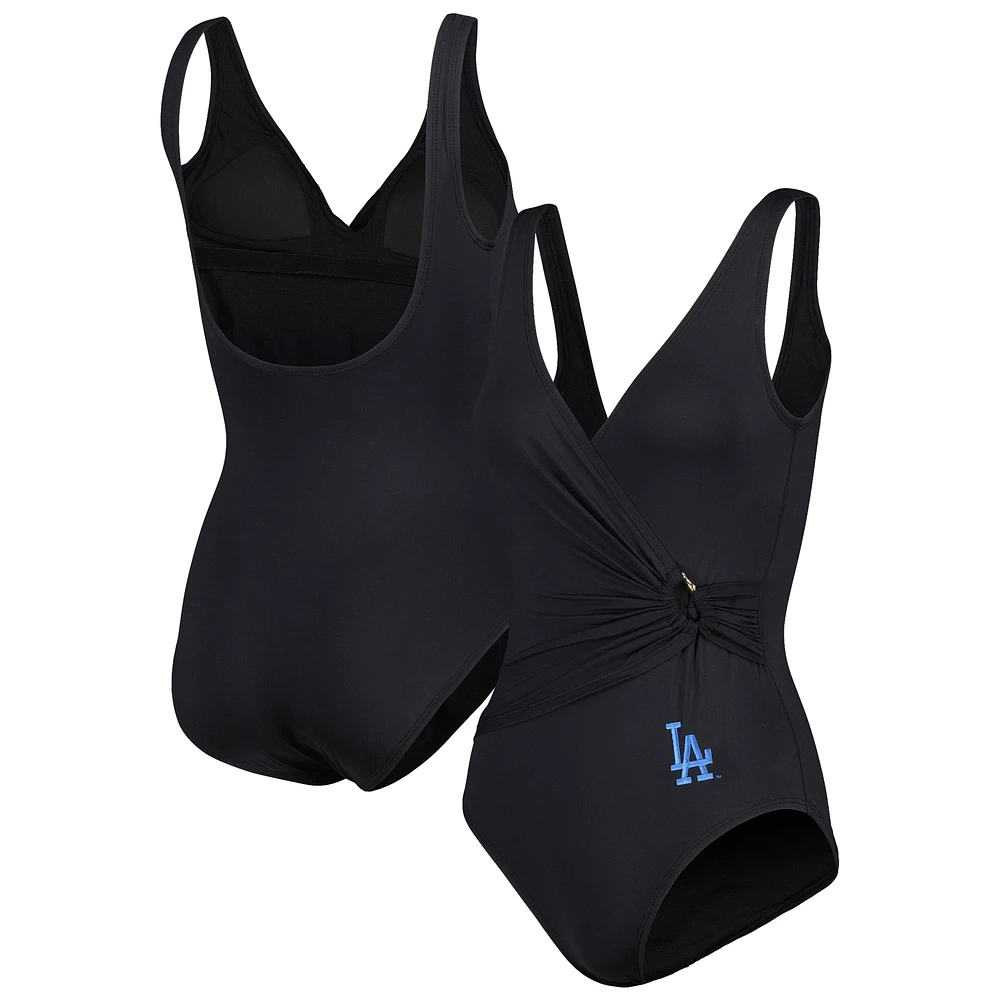 Maillot de bain une pièce Tommy Bahama Los Angeles Dodgers Pearl Clara pour femme, noir