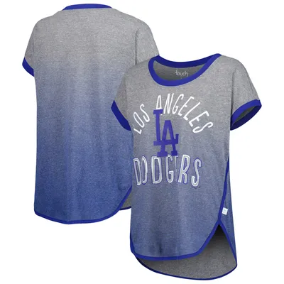 Los Angeles Dodgers Touch Women's Home Run Tri-Blend Sleeveless T-Shirt - Gray/Royal