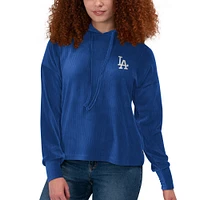 Women's Touch Royal Los Angeles Dodgers End Line Pullover Hoodie