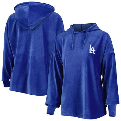 Women's Touch Royal Los Angeles Dodgers End Line Pullover Hoodie