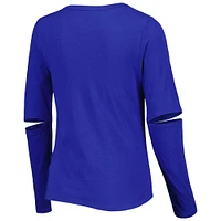 Women's Touch Royal Los Angeles Dodgers Formation Long Sleeve T-Shirt