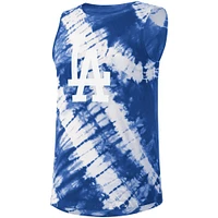 Women's Touch Royal Los Angeles Dodgers Money Ball Tie-Dye Tank Top