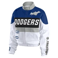 Veste zippée intégrale WEAR by Erin Andrews pour femme, bleu royal/blanc, des Dodgers de Los Angeles.
