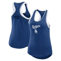 Women's WEAR by Erin Andrews Royal Los Angeles Dodgers Colorblock Racerback Tank Top