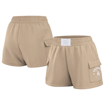 Short WEAR by Erin Andrews beige des Dodgers de Los Angeles pour femmes