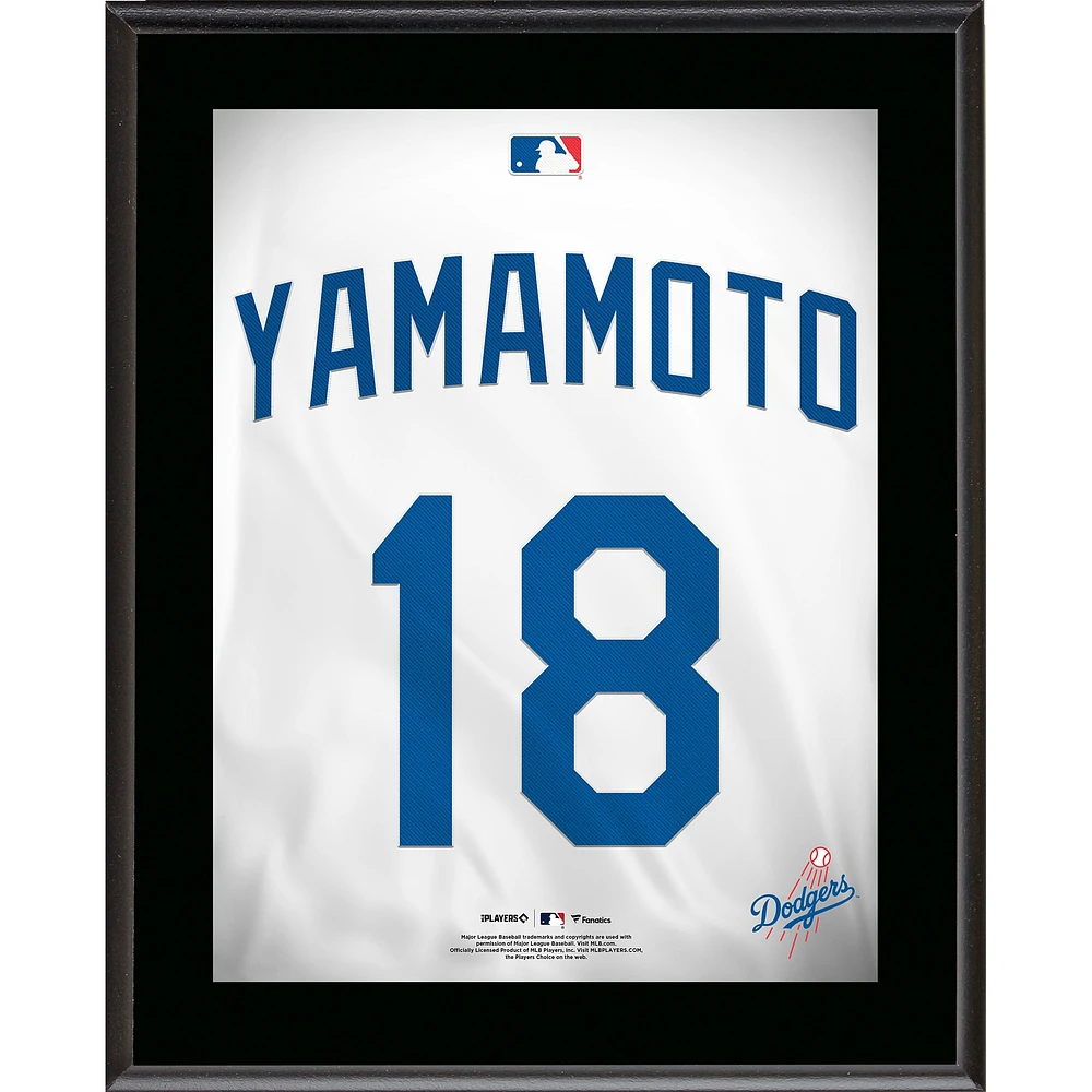 Yoshinobu Yamamoto Los Angeles Dodgers 10.5" x 13" Jersey Number Sublimated Player Plaque