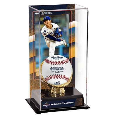 Vitrine de présentation sublimée avec image des champions de la Série mondiale 2024 des Dodgers de Los Angeles Yoshinobu Yamamoto