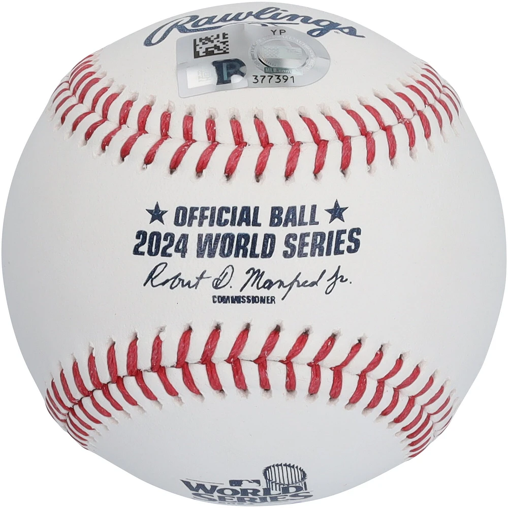 Yoshinobu Yamamoto Los Angeles Dodgers Autographed 2024 World Series Logo Baseball