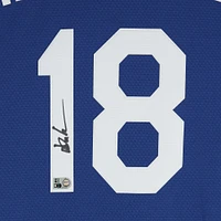 Yoshinobu Yamamoto Los Angeles Dodgers Autographed Nike Royal 2021 City Connect Replica Jersey 