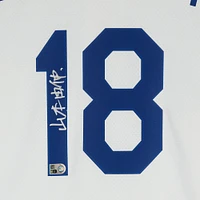 Yoshinobu Yamamoto Los Angeles Dodgers Autographed Nike White Replica Jersey - Kanji Signature