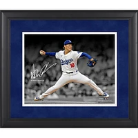 Yoshinobu Yamamoto Los Angeles Dodgers Facsimile Signature Framed 11" x 14" Spotlight Photograph