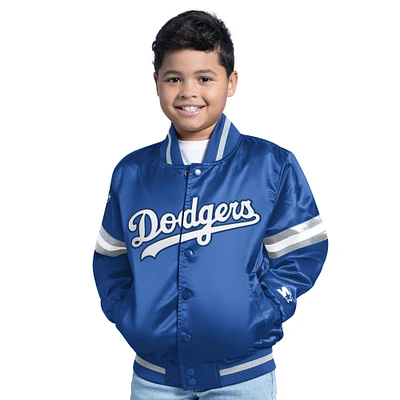 Youth Starter  Royal Los Angeles Dodgers Scrimmage Full-Snap Varsity Jacket
