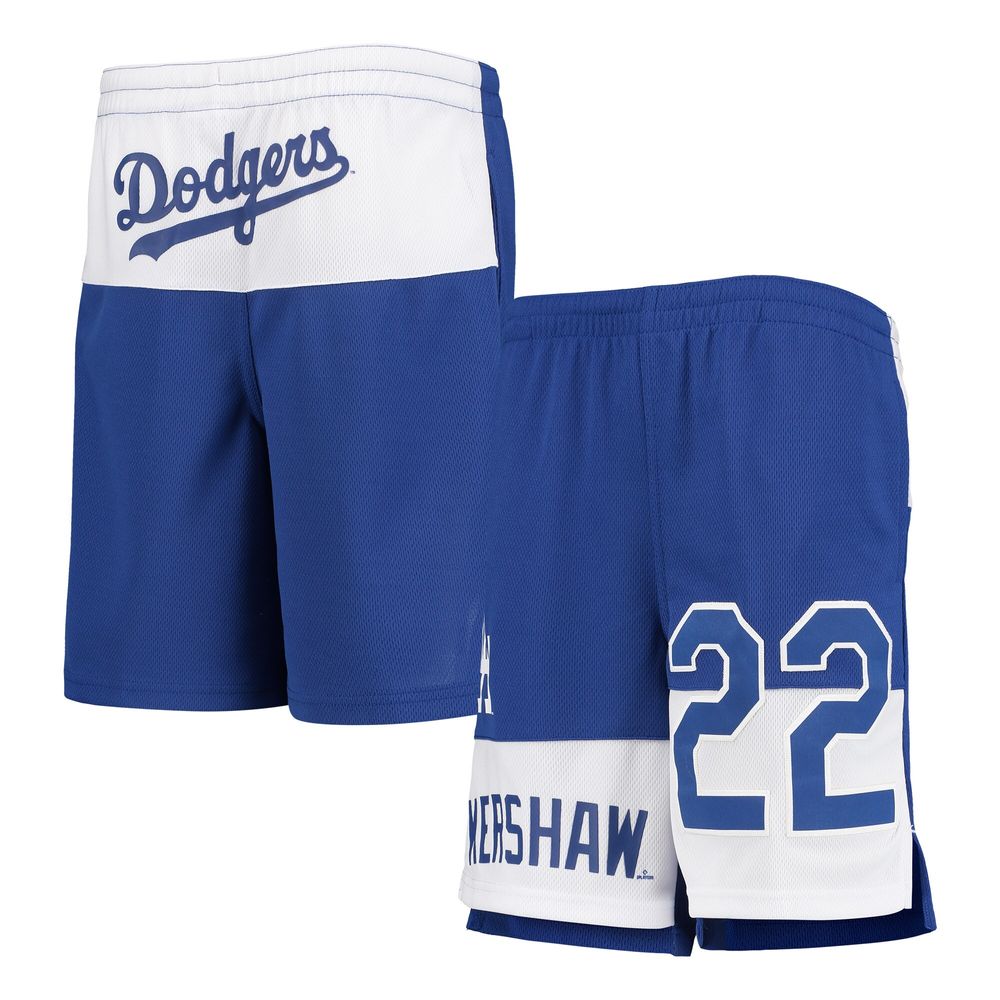 Outerstuff Youth Clayton Kershaw Royal Los Angeles Dodgers Pandemonium Name  & Number Shorts