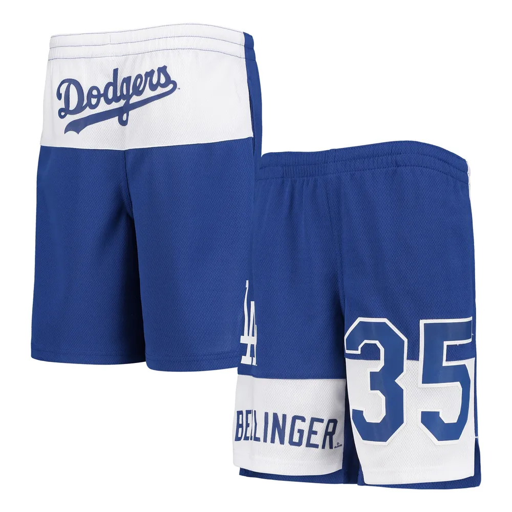 Youth Cody Bellinger Royal Los Angeles Dodgers Pandemonium Name & Number  Shorts