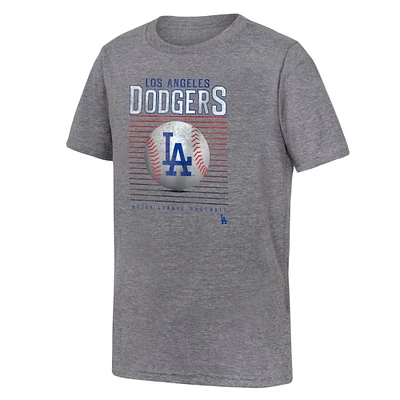 Youth Fanatics Gray Los Angeles Dodgers Relief Pitcher Tri-Blend T-Shirt