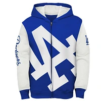 Youth Fanatics Royal/White Los Angeles Dodgers Postcard Full-Zip Hoodie Jacket