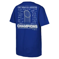 Youth Fanatics Royal Los Angeles Dodgers 2024 World Series Champions Signature Roster T-Shirt