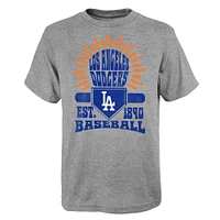 T-shirt gris Sun Burst des Dodgers de Los Angeles pour jeunes